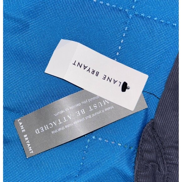 Lane Bryant Utility Jumpsuit Size 24 Navy Blue Button Front Belted NWT - Picture 6 of 12